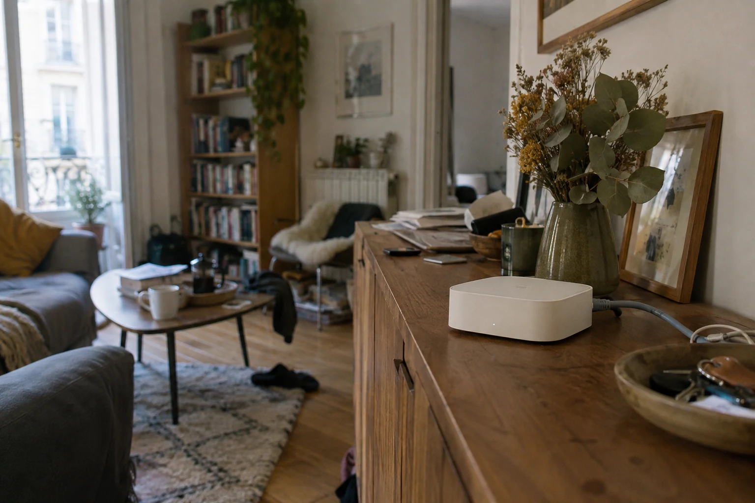 Tableau de bord Home Assistant avec prises et lampes Tuya listées