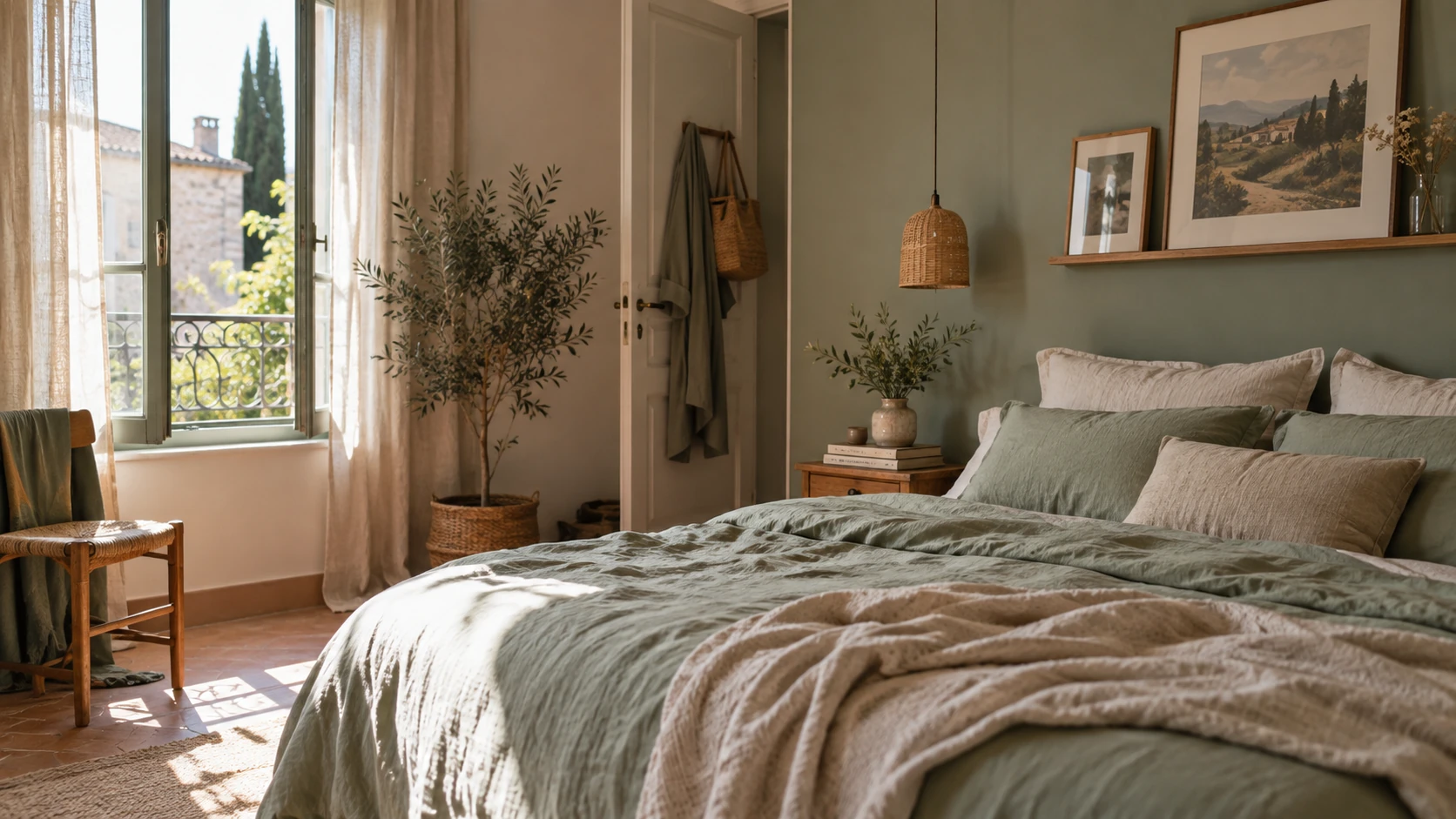 Des couleurs apaisantes pour une chambre zen
