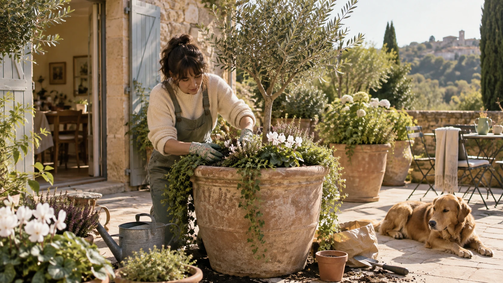 Garnir les grands pots de terrasse Garnir les grands pots de terrasse