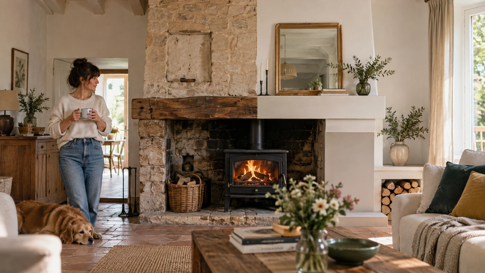 Relooking de cheminée rustique : idées avant-après