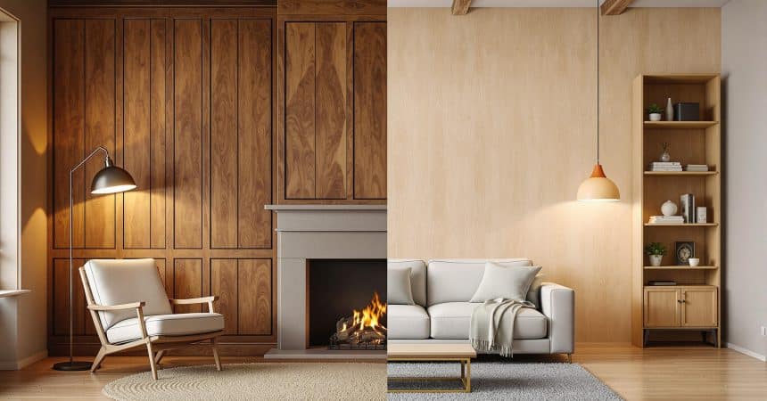 Lambri vs contreplaqué : lequel choisir pour vos murs intérieurs ?